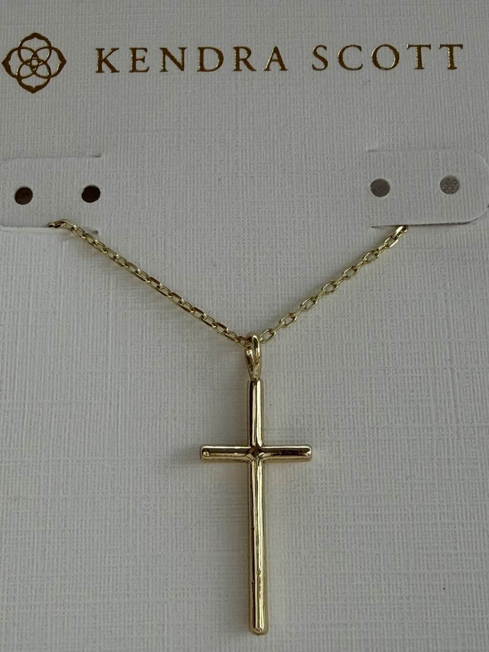 Kendra Scott Gold Cross Necklace - Picture 2 of 3